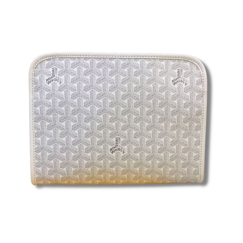 Goyard Jouvence GM Toiletry Bag White/Brown For Women‎ 11.6in/29.5cm JOUVENGMLTY01CL03P