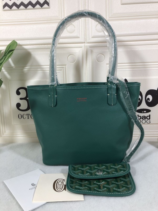 Goyard Anjou PM Bag White/Green/Blue For Women‎ 7.9in/20cm