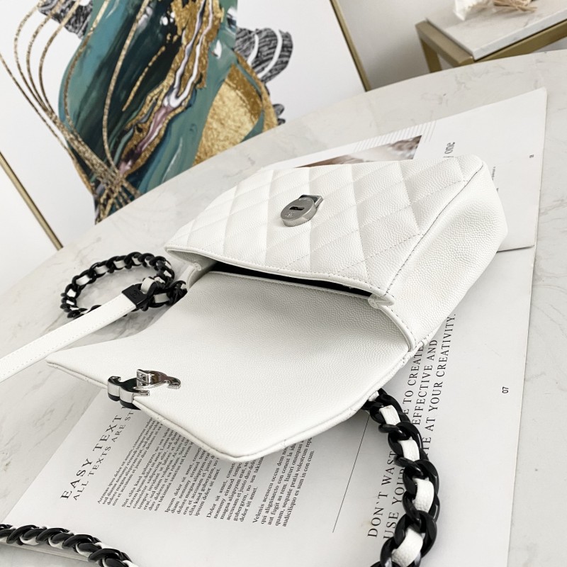 [True-to-ORIGINAL] Chanel Flap Bag White For Women 7.9in/20cm