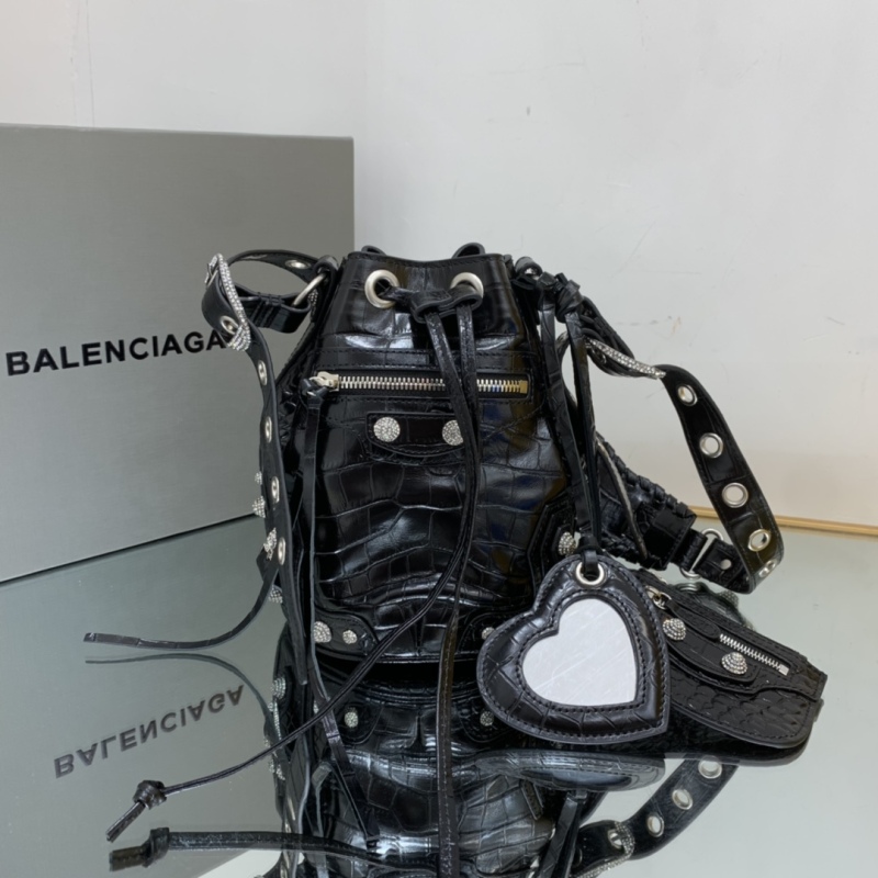 Balenciaga Le Cagole XS Bucket Bag Black For Women‎ 7.8in/19.8cm
