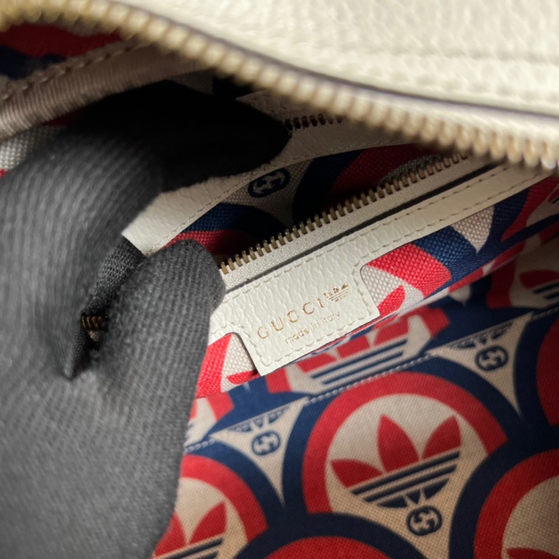 Gucci x Adidas Mini Duffle Bag White 12.4in/32cm GG 702397 U3ZCT 8727