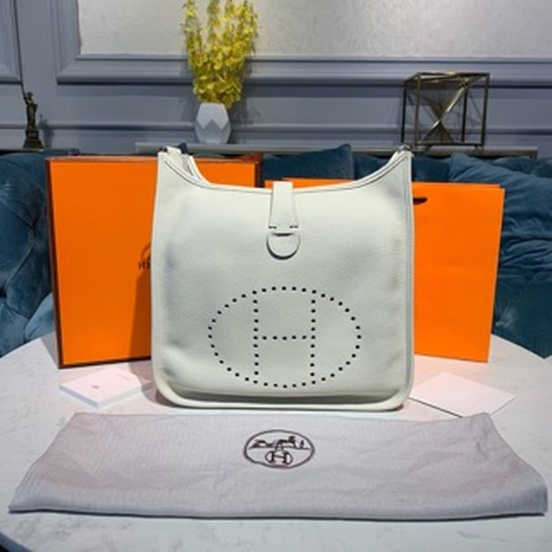 Hermes Evelyne III GM Bag White For Women 11.4in/29cm