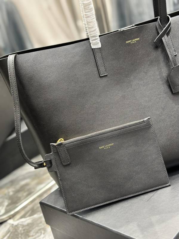Saint Laurent Ew In Supple Black/Beige For Women‎ 14.5in/37cm 600281CSV0J1000