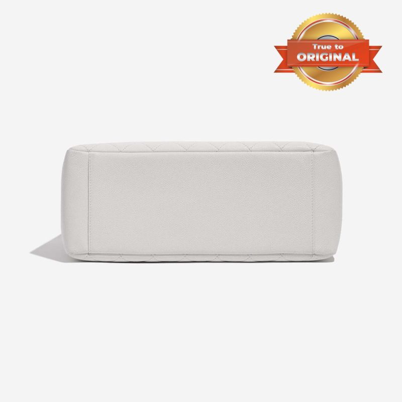 [True-to-ORIGINAL] Chanel Chain Tote Shoulder Bag White For Women 13in / 33cm A50995