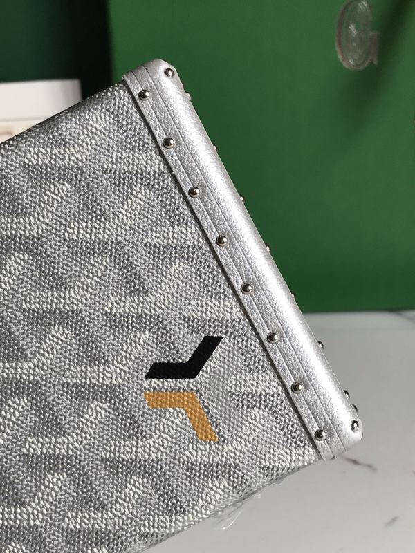 Goyard Minaudière Trunk Bag Grey For Women‎ 4.5in/11.5cm