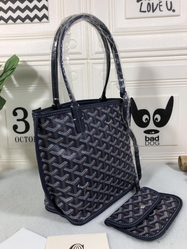 Goyard Anjou PM Bag White/Green/Blue For Women‎ 7.9in/20cm