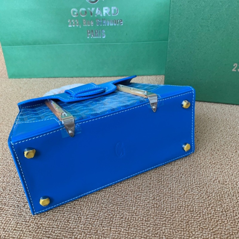 Goyard Saigon Structure Mini Bag Blue For Women‎ 7.9in/20cm SAIGOBMINTY10CL10P