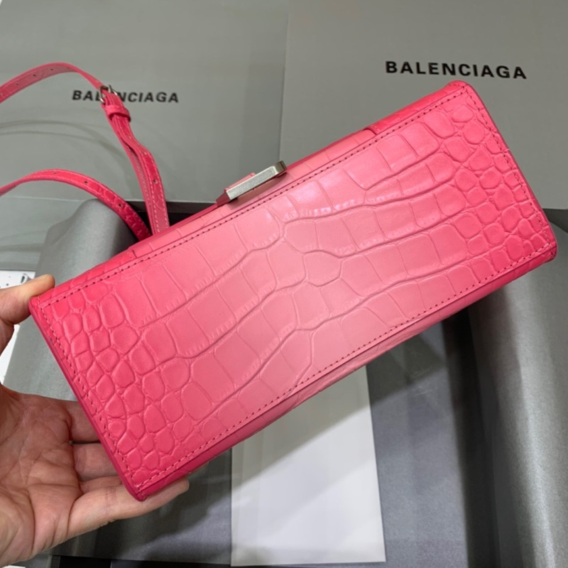 Balenciaga Hourglass Small Handbag In Pink, For Women, Women’s Bags 9in/23cm 5935462107U5812