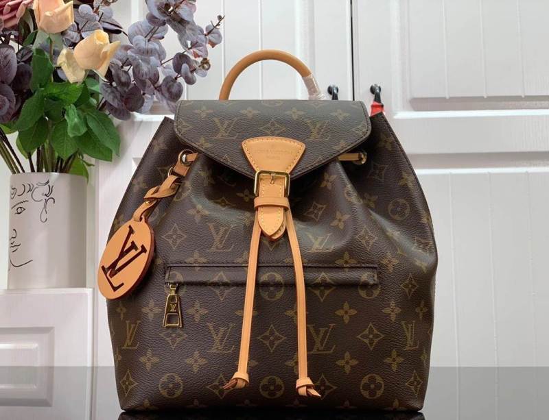 Louis Vuitton Montsouris Backpack Beige For Women 33 cm/ 13 in M45501