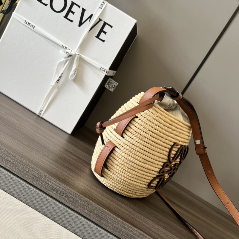 Loewe Beehive Basket Bag Beige/Brown For Women 7.9in / 20cm A223Z48X03