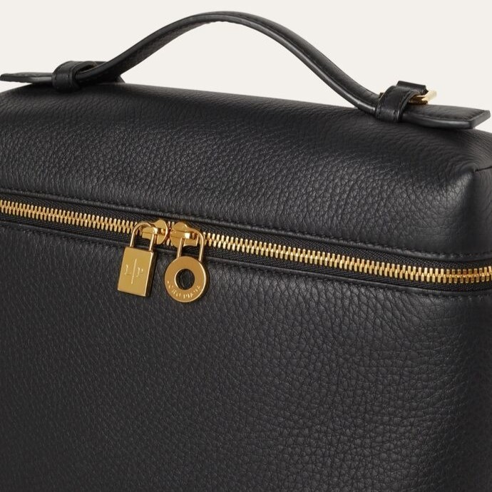 [True-to-ORIGINAL]Loro Piana Extra Pocket Backpack Black  For Women 9.1 in/ 23 cm FAN4041 8000