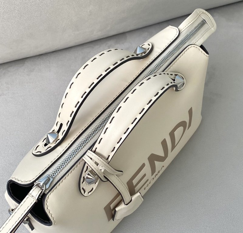 Fendi By The Way Medium White For Women, Women’s Handbags, Shoulder And Crossbody Bags 10.6in/27cm FF 8BL146