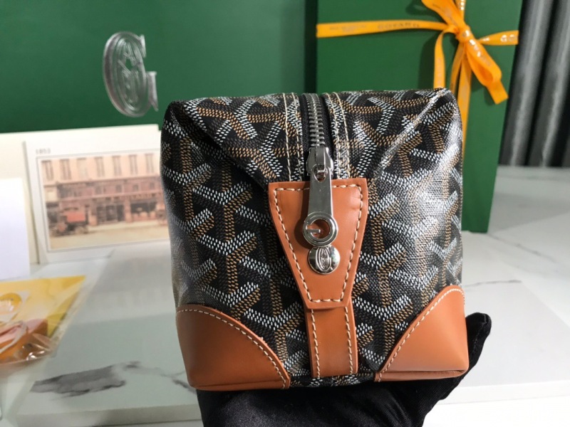 Goyard Bowling 25 Toiletry Bag Navy Blue/Black/Brown For Women‎ 9.4in/24cm BOWLIN025TY01CL03P