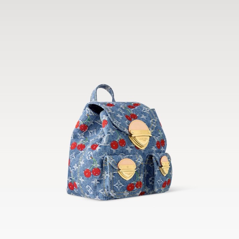 [True-to-ORIGINAL] Louis Vuitton LV x TM Venice NM Monogram Cherry Denim For Women 9.4in/24cm M13679