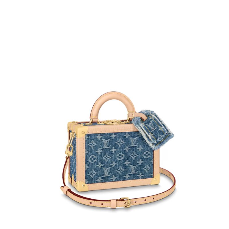 Louis Vuitton Petite Valise Denim Bleu Blue For Women 8.9 Inches/ 23 Cm M24161