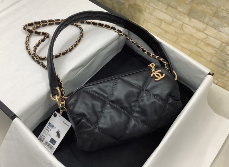 Chanel Small Bowling Bag Black For Women 9.8in/25cm AS3427