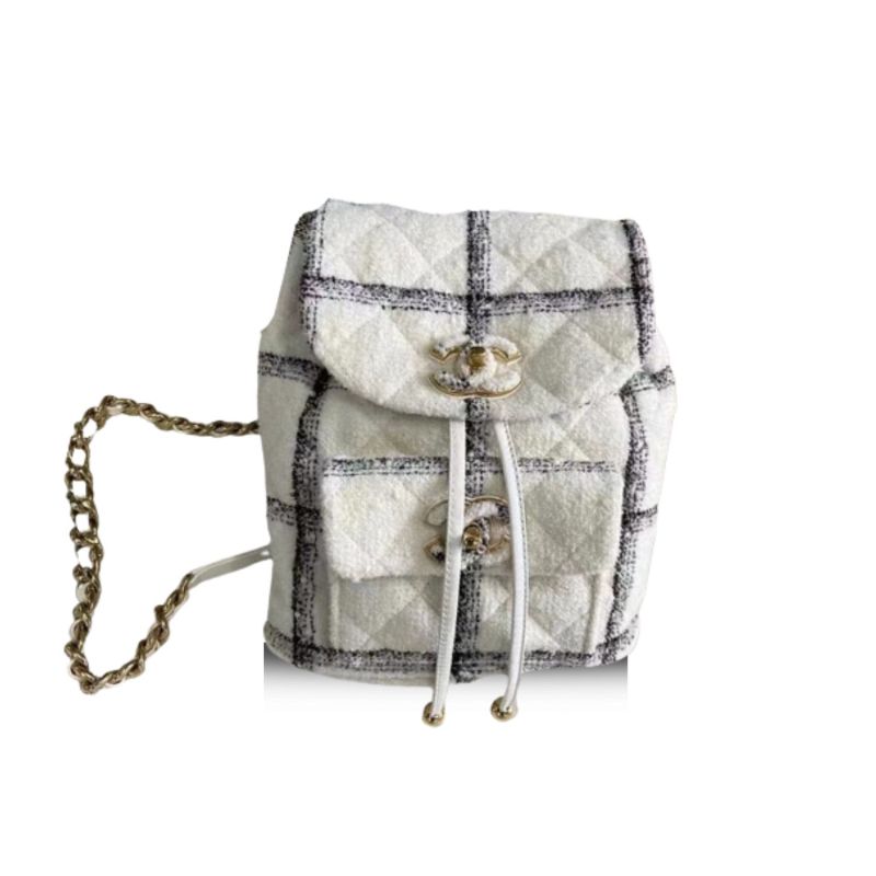 Chanel Backback White For Women 9.4in/24cm