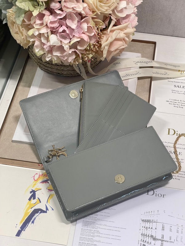 Christian Dior Lady Dior Pouch Gray, For Women, Women’s Handbags 8.5in/21.5cm CD S0204OVRB_M41G