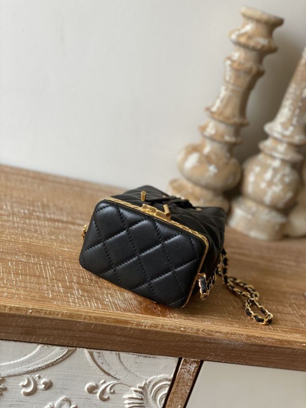 Chanel Chain Bucket Black For Women 5.5 in / 14 cm