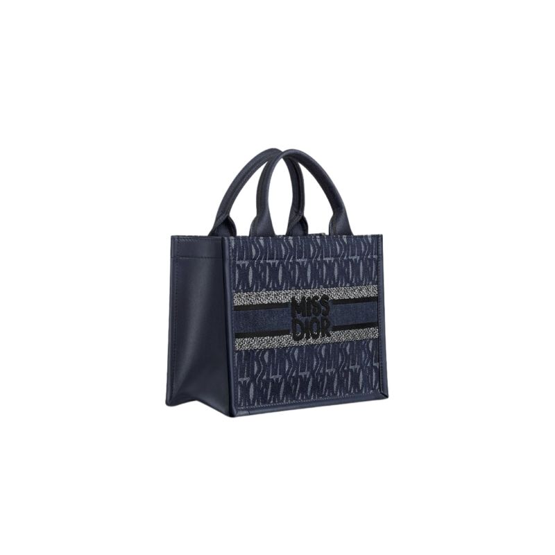 Dior Small Book Tote Bag Blue Denim For Women 36.5cm/14.5in – M1325CZCH_M49E