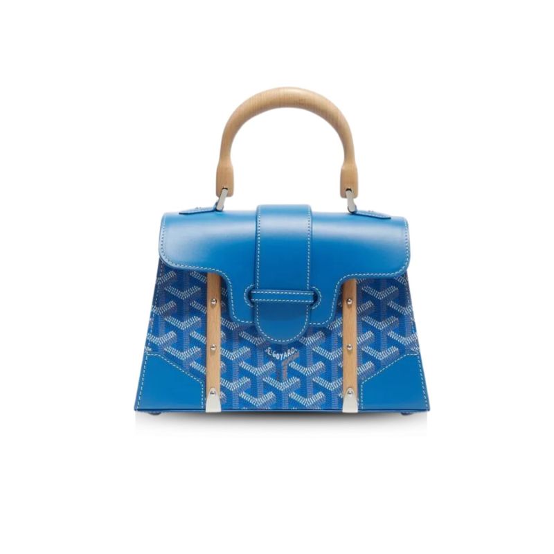 Goyard Saigon Structure Mini Bag Blue For Women‎ 7.9in/20cm SAIGOBMINTY10CL10P