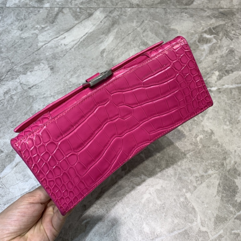 Balenciaga Hourglass Small Handbag In Dark Pink, For Women, Women’s Bags 9in/23cm