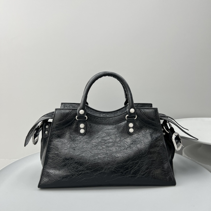 Balenciaga Neo Cagole City Handbag Black For Women‎ 15.3in/38.9cm