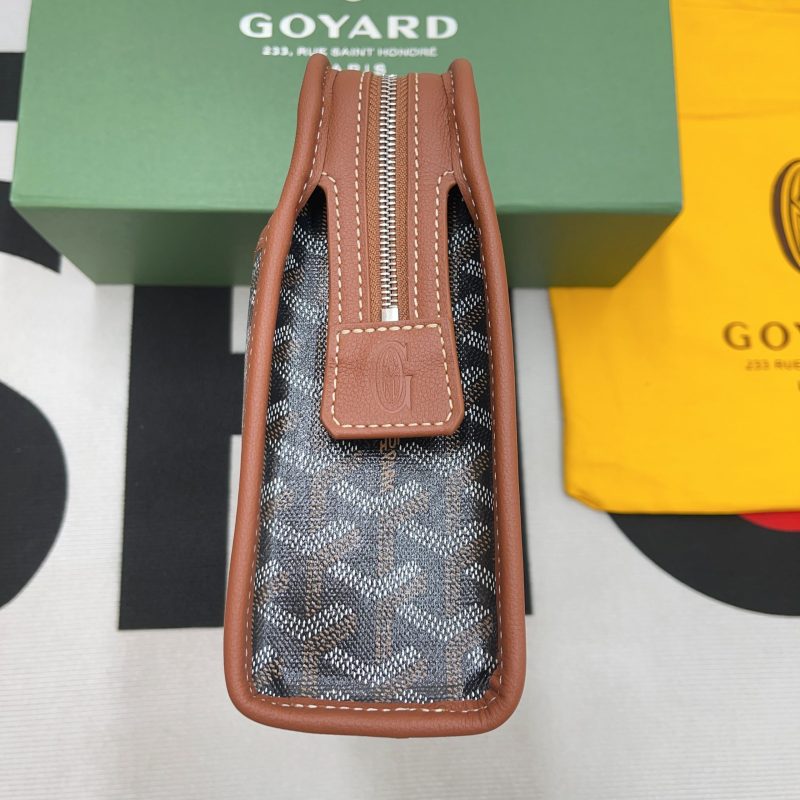 Goyard Jouvence GM Toiletry Bag White/Brown For Women‎ 11.6in/29.5cm JOUVENGMLTY01CL03P