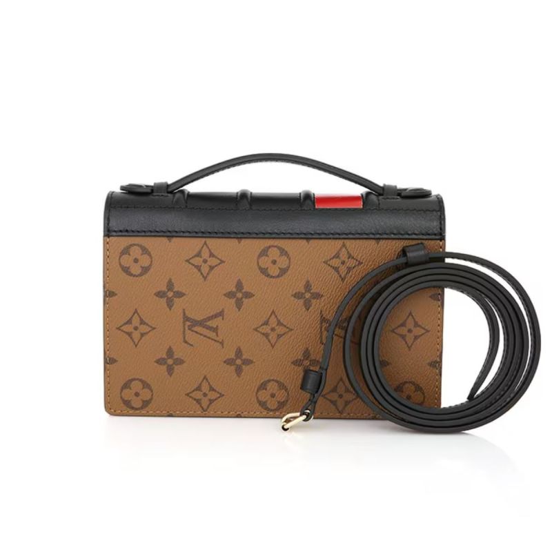 Louis Vuitton Book Chain Wallet Monogram Reverse Canvas Brown For Women 7.9in/20cm M81830