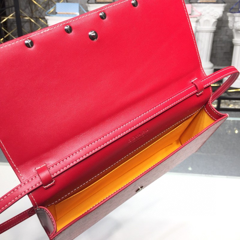 Goyard Monte Carlo PM Clutch Brown/Red/Yellow For Women‎ 9.8in/25cm
