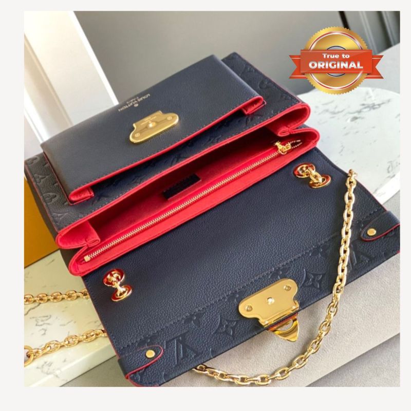 [True-to-ORIGINAL] Louis Vuitton Vavin MM Monogram Empreinte Navy Blue For Women 9.8in/25cm LV M43925