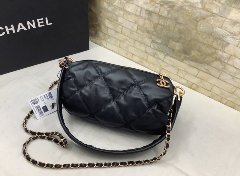 Chanel Small Bowling Bag Black For Women 9.8in/25cm AS3427