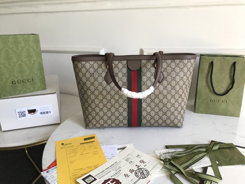 Exclusive Set Gucci: Ophidia Medium Tote Bag + Ophidia Card Case Wallet Supreme Canvas