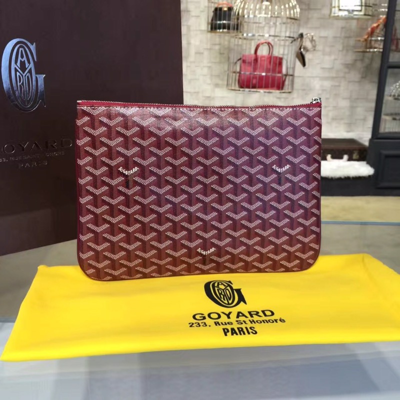 Goyard Senat MM Pocket Grey/Dark Blue/Burgundy For Women‎ 11.8in/30cm SENAT2MMLTY09CL09P