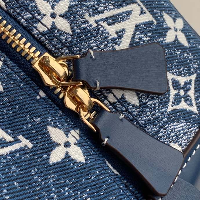 Louis Vuitton Square Bag Denim Jacquard Blue By Nicolas Ghesquiere For Women, Women’s Bags 6.3in/16cm LV M59611