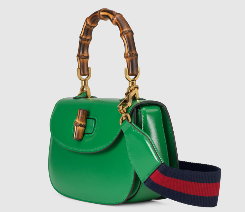 Gucci Bamboo 1947 Small Top Handle Bag 21cm/8.3in For Women- 675797 10ODT 3384