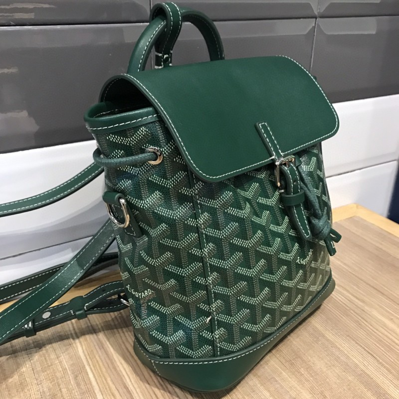 Goyard Alpin Mini Backpack Green/Navy Blue/Grey For Women‎ 9.1in/23cm ALPIN2MINTY33CL33P