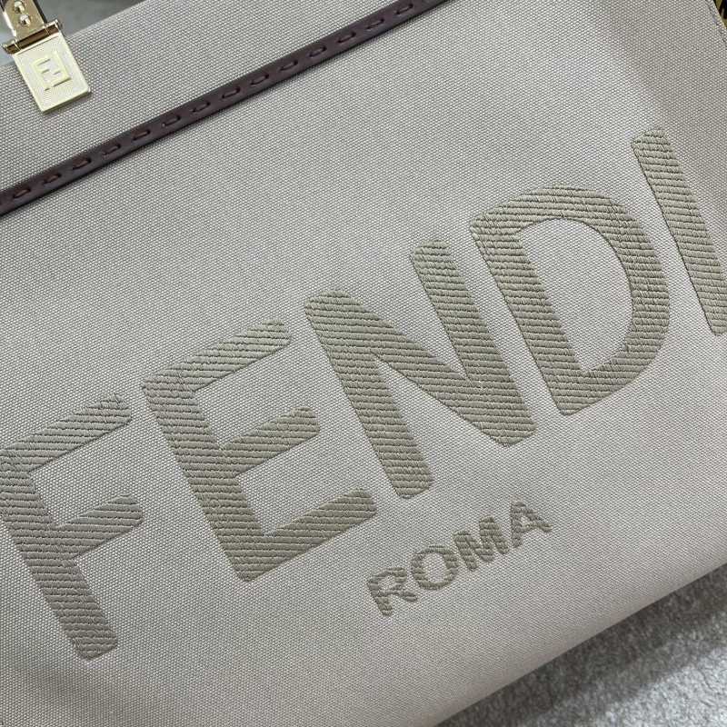 Fendi Tote Bag Grey For Women, Wonmen’s Bags 13.8in/35cm FF 8BH386ABVLF1BZC