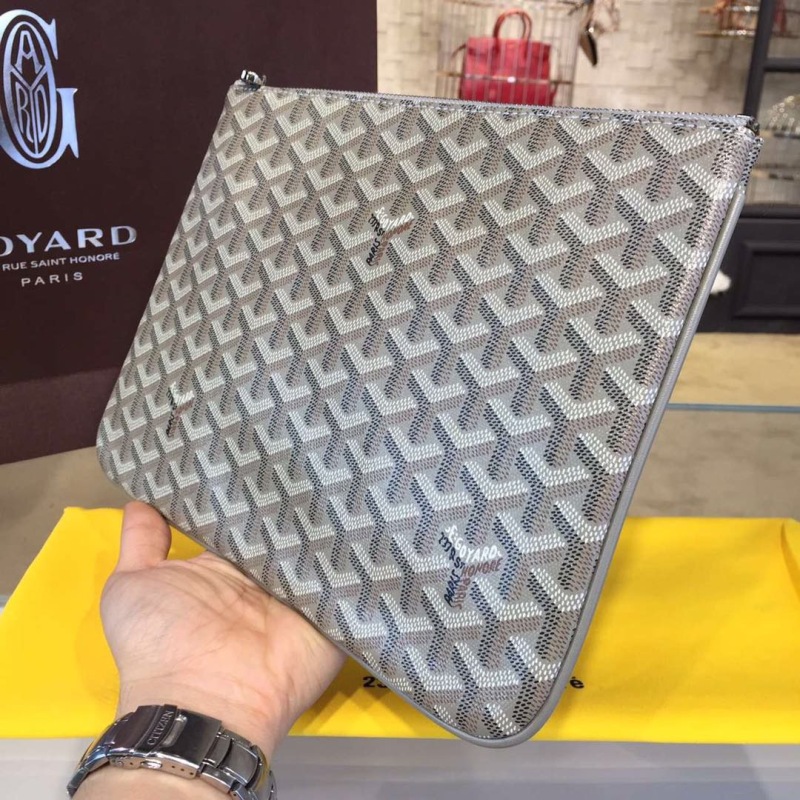 Goyard Senat MM Pocket Grey/Dark Blue/Burgundy For Women‎ 11.8in/30cm SENAT2MMLTY09CL09P