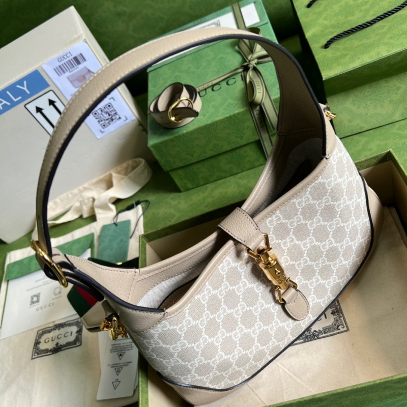 Gucci Jackie 1961 Small GG Shoulder Bag Beige For Women, Women’s Bags 11in/28cm GG ‎678843 UULAG 9682