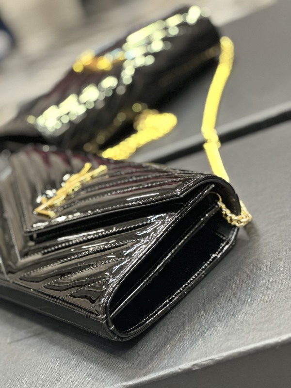 Saint Laurent Envelope Small Bag Black For Women‎ 8.5in/22.5cm