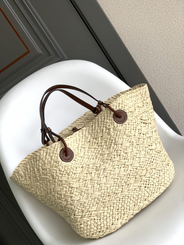 Loewe Anagram Basket Bag Beige/Brown For Women 18.1in / 46cm A223T43X02