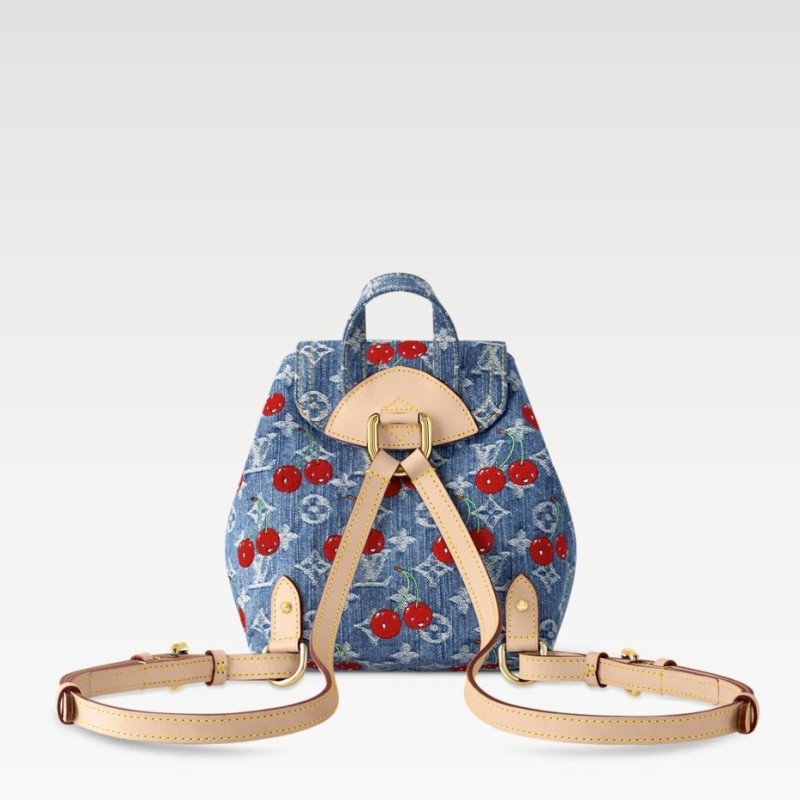 [True-to-ORIGINAL] Louis Vuitton LV x TM Venice NM Monogram Cherry Denim For Women 9.4in/24cm M13679