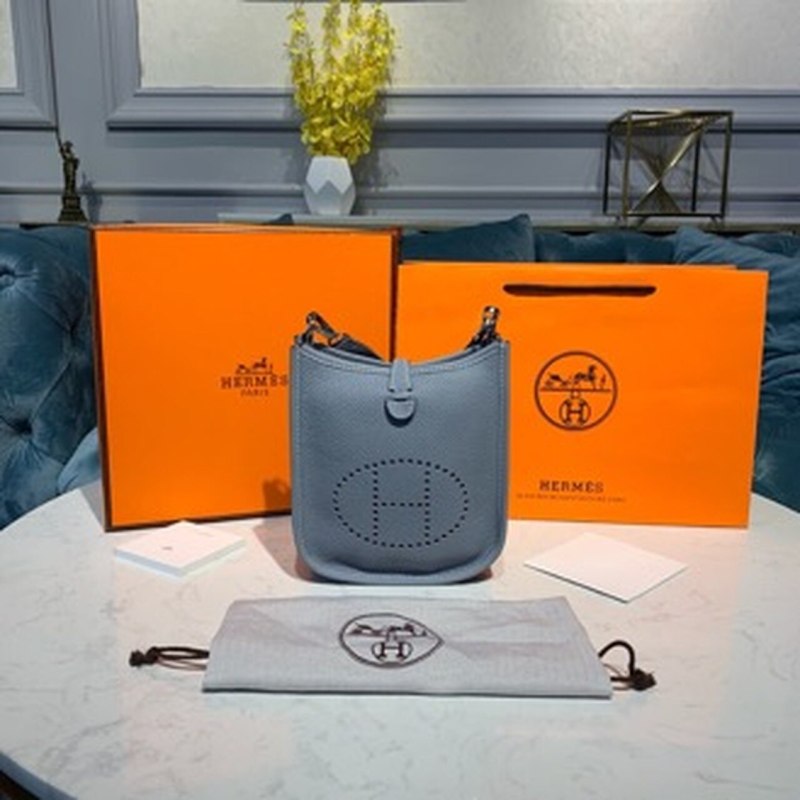 Hermes Mini Evelyne Grey For Women 7in/18cm