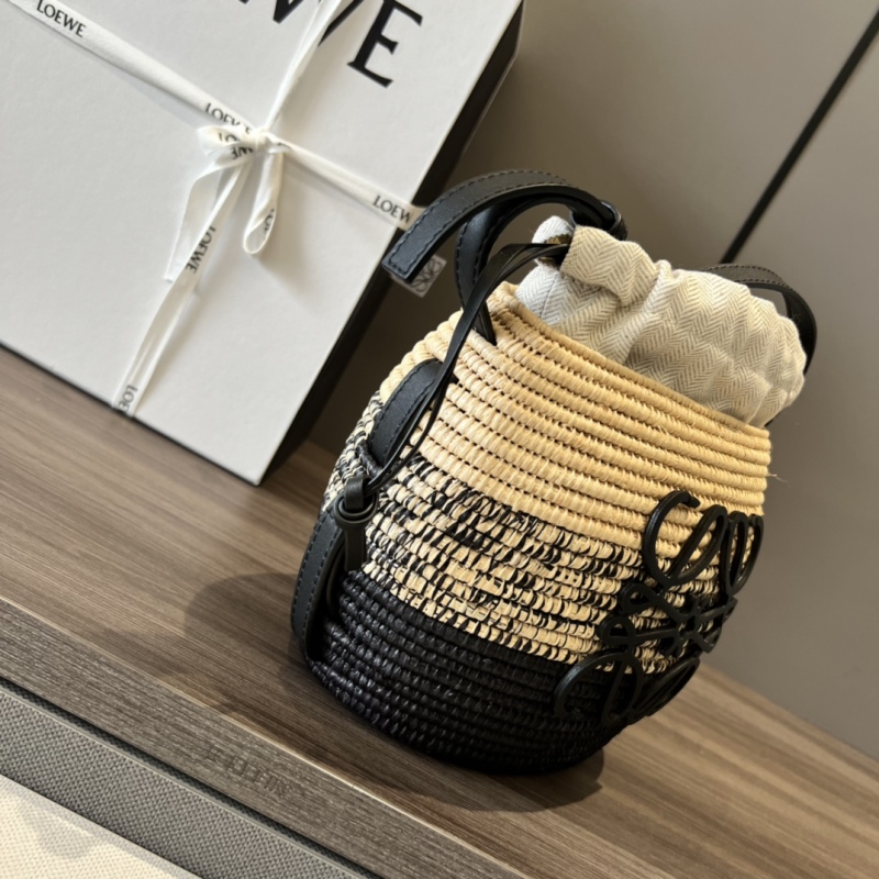 Loewe Beehive Basket Bag Beige/Black For Women 7.9in / 20cm