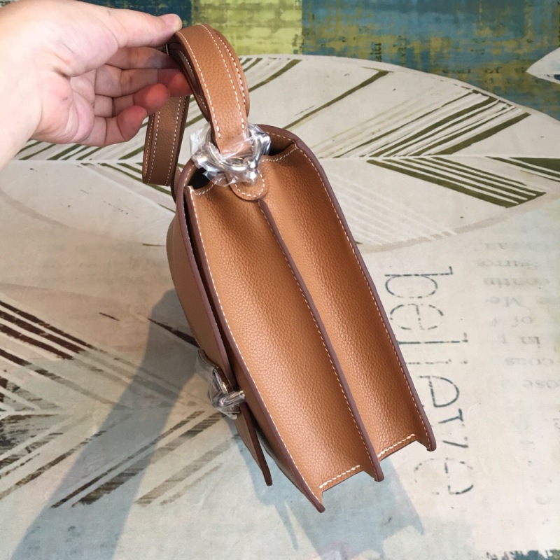 Hermes Mini Evercolor Sac Roulis 19 Brown Palladium Hardware For Women 9in/23cm