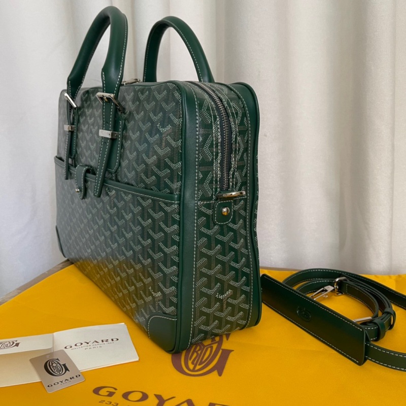 Goyard Ambassade MM Document Case Green/Grey/Black For Women‎ 16.1in/41cm AMBASSMMLTY01CL03P