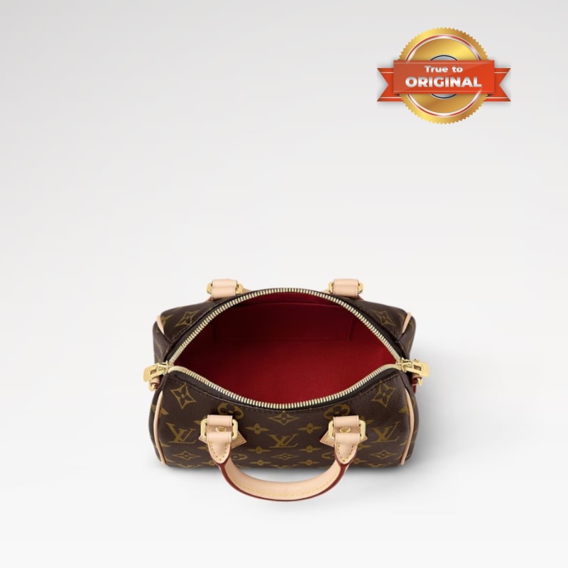 [True-to-ORIGINAL] Louis Vuitton Speedy Bandoulière 20 Monogram Canvas Brown For Women 20cm/8.1in M46594