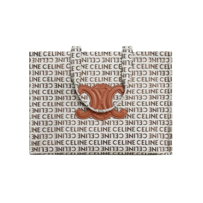 Celine Large Cabas Thais In Textile With Celine All-Over Bags For Women 196762FEF.02NT- 40 Cm/ 16 Inches