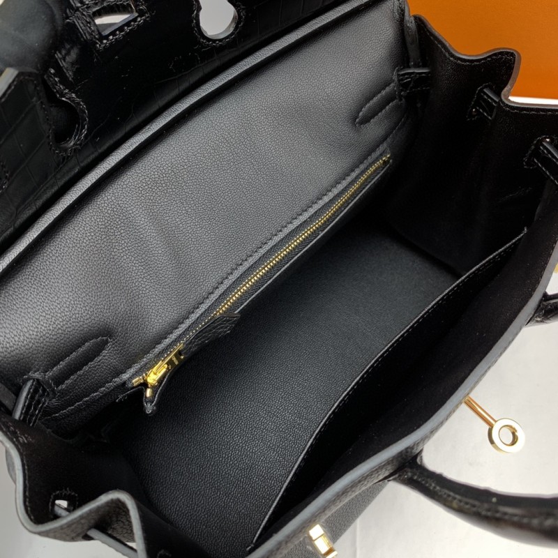 Hermes Birkin Nata Togo Leather Black For Women Gold Toned Hardware 10in/25cm